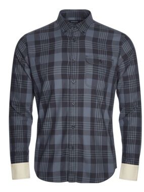 G-STAR RAW VALDO L/S SHIRT IN LARGE PLAID Navy